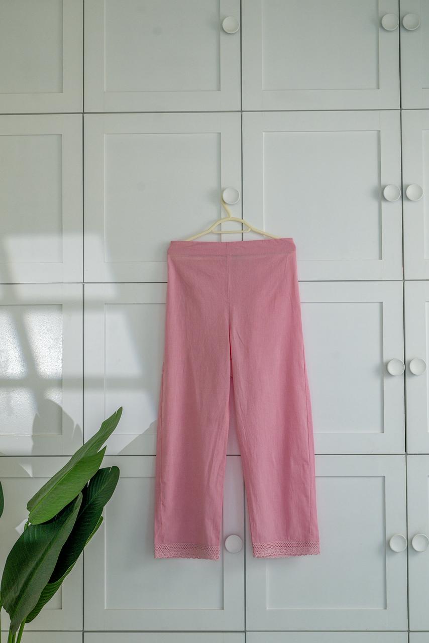 Pink Printed Top & Pant Set