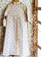 Cream Heart Apron-Style Dress
