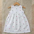 White Floral Embroidered Dress