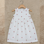 White Floral Embroidered Dress