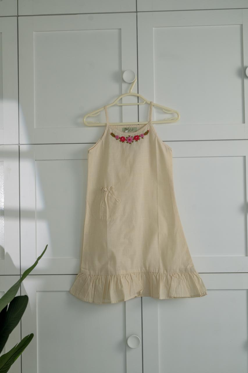 Off white Embroidered Frock