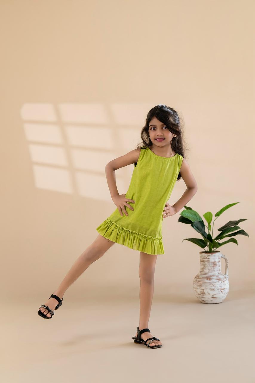 Sleeveless Ruffle Hem Dress