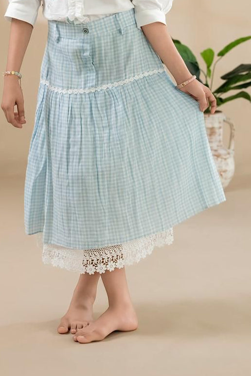 Blue Check Skirt