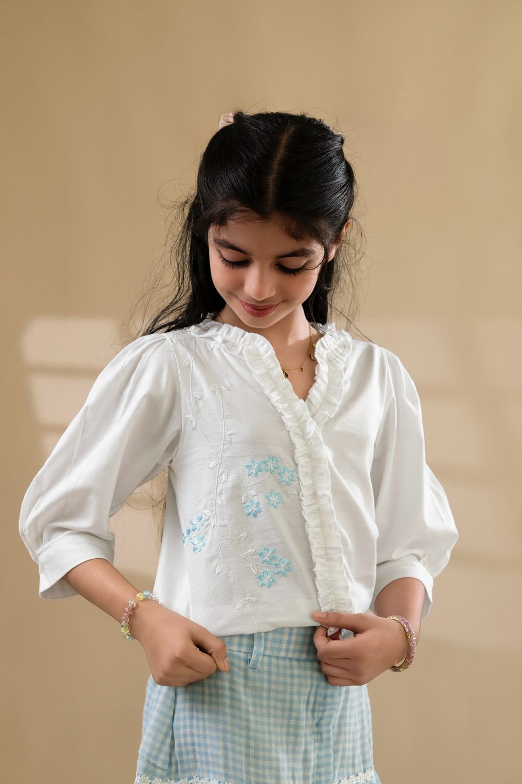 white Embroidered Shirt