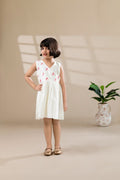 White Floral Embroidered Dress