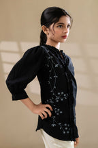 Black Embroidered Shirt
