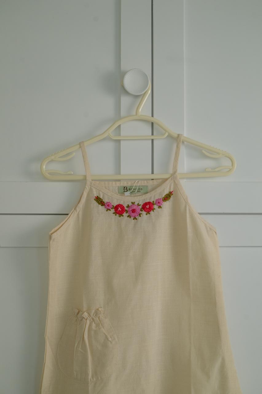 Off white Embroidered Frock